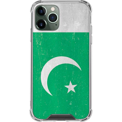Pakistan Flag Distressed iPhone 12 Pro Clear Case